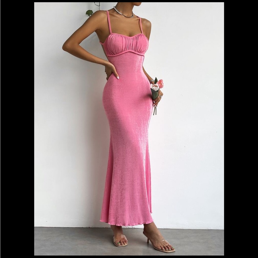 Elegant Pink Maxi Dress